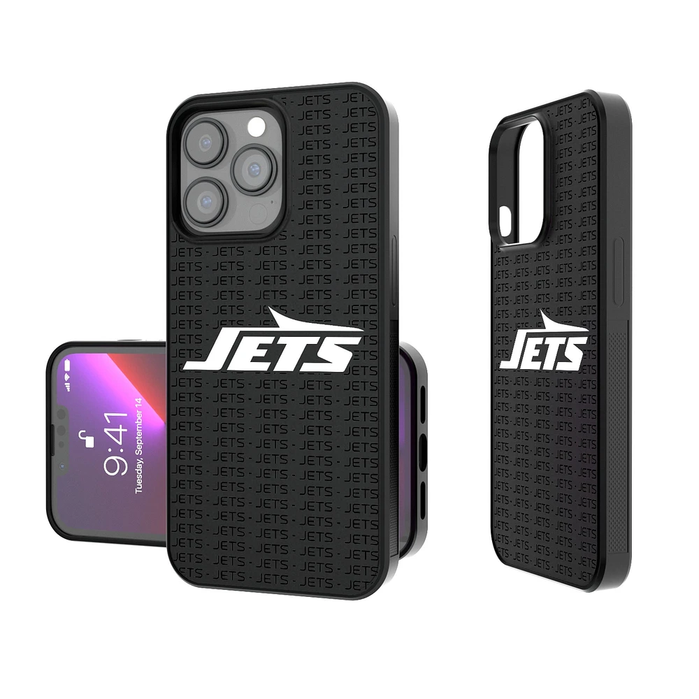 New York Jets iPhone Text Backdrop Design Bump Case