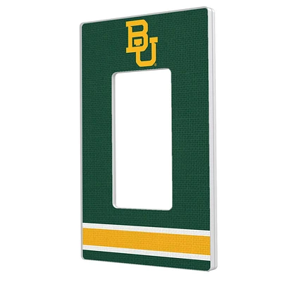 Baylor Bears Stripe Design Single Rocker Light Switch Plate