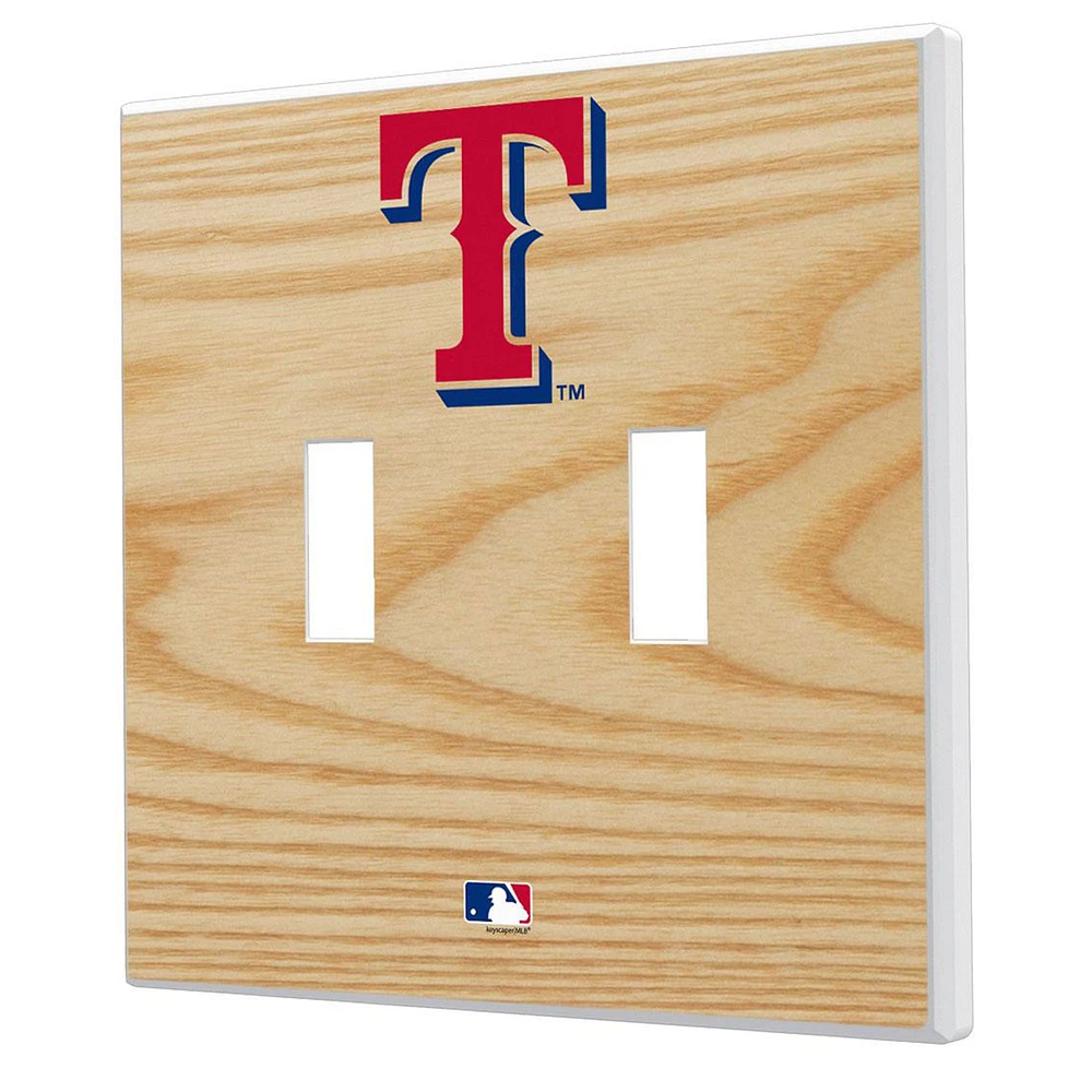 Texas Rangers Baseball Bat Design Double Toggle Light Switch Plates