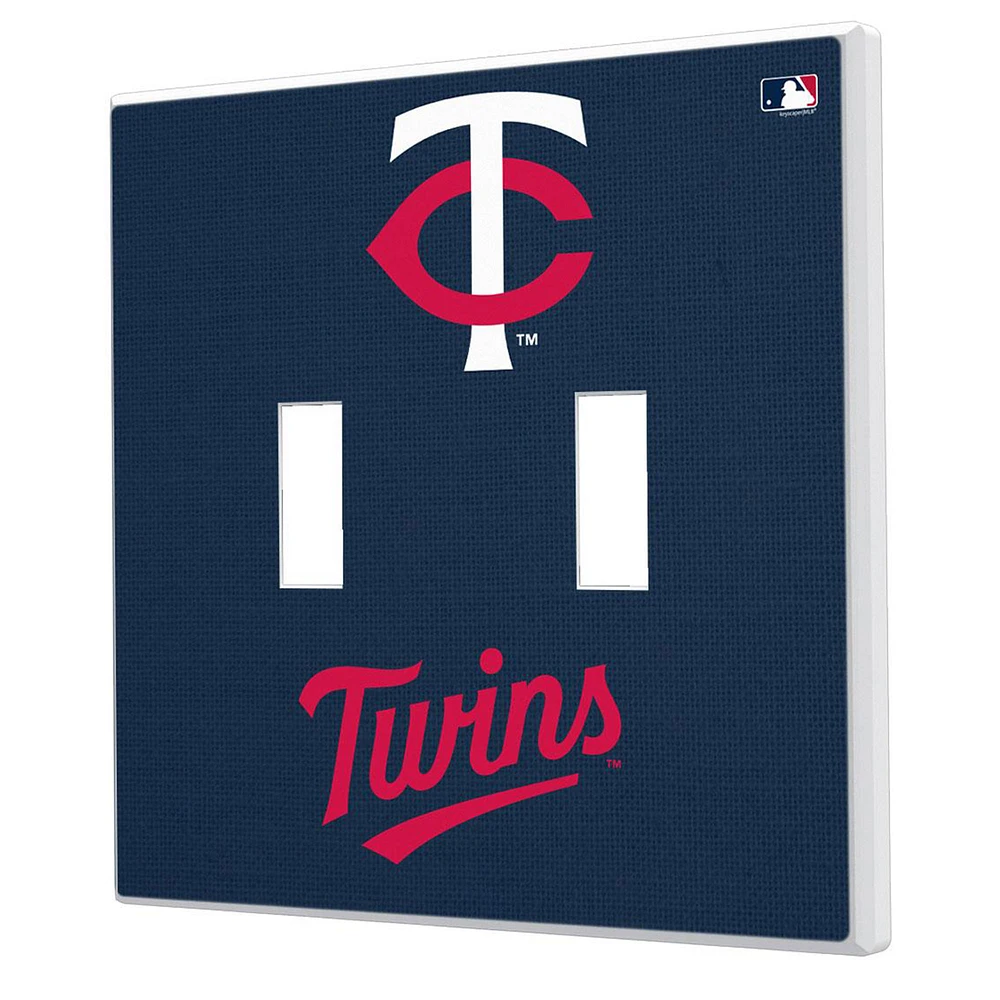 Minnesota Twins Solid Design Double Toggle Light Switch Plate