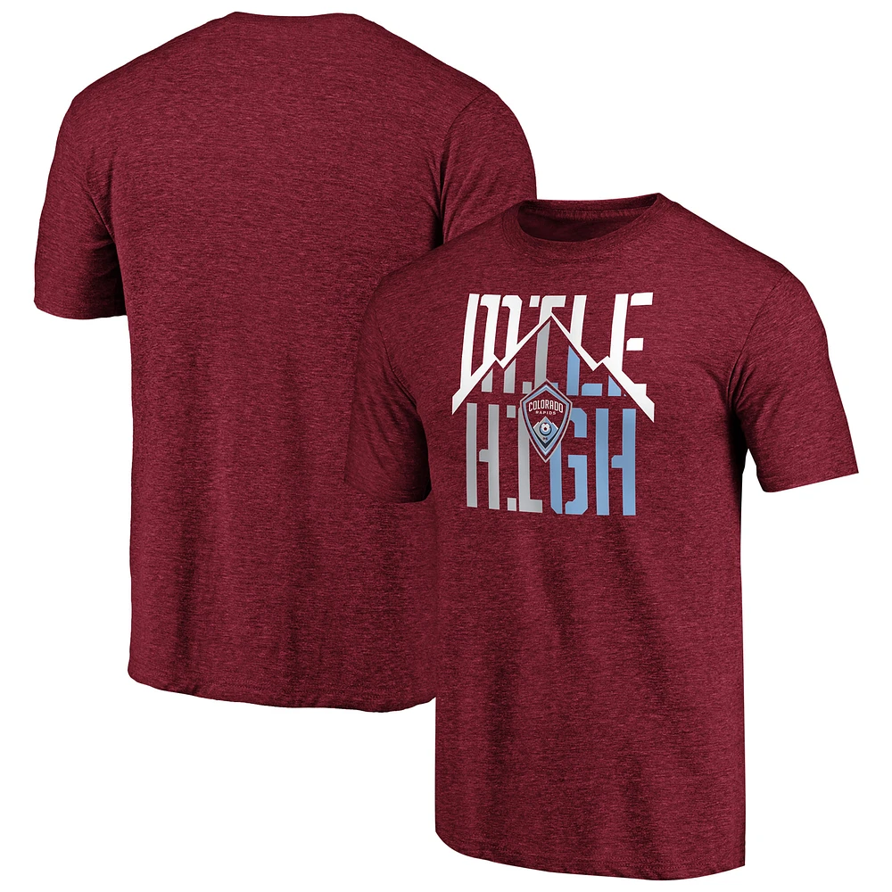 Men's Burgundy Colorado Rapids Hometown Collection High Up Tri-Blend T-Shirt