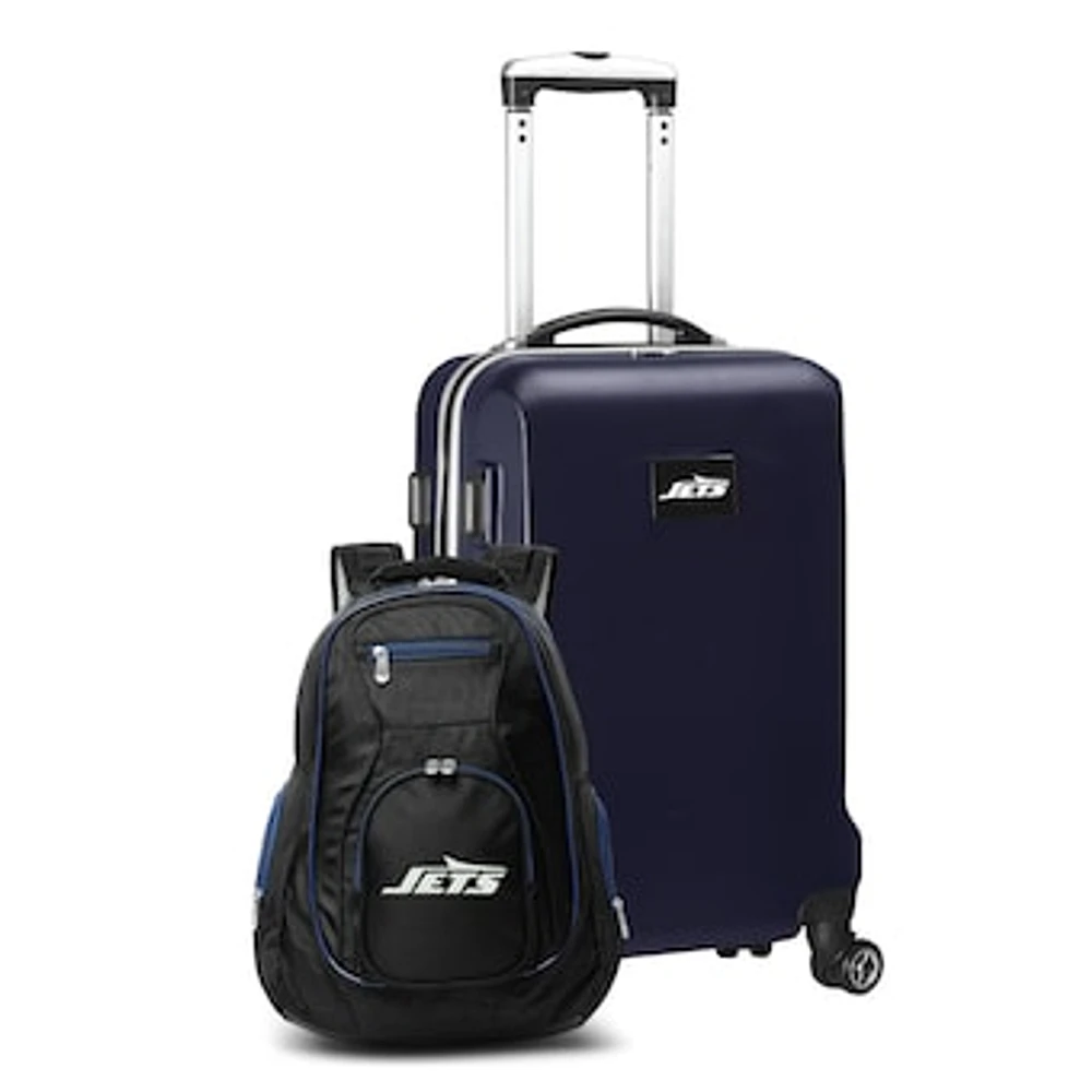 MOJO Navy New York Jets 2-Piece Backpack & Carry-On Set