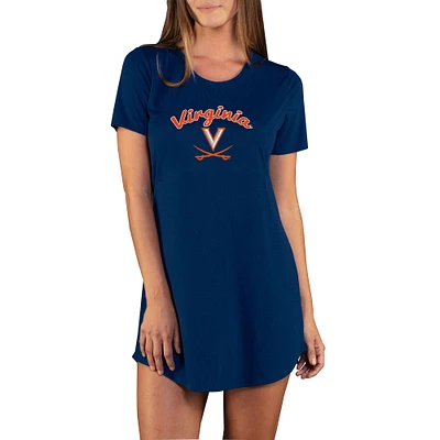 Women's Concepts Sport Navy Virginia Cavaliers Marathon Nightshirt