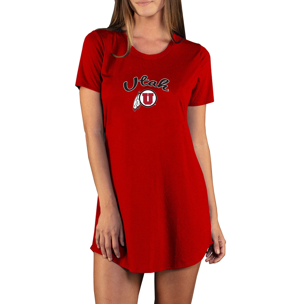 Women's Concepts Sport Red Utah Utes Marathon Nightshirt