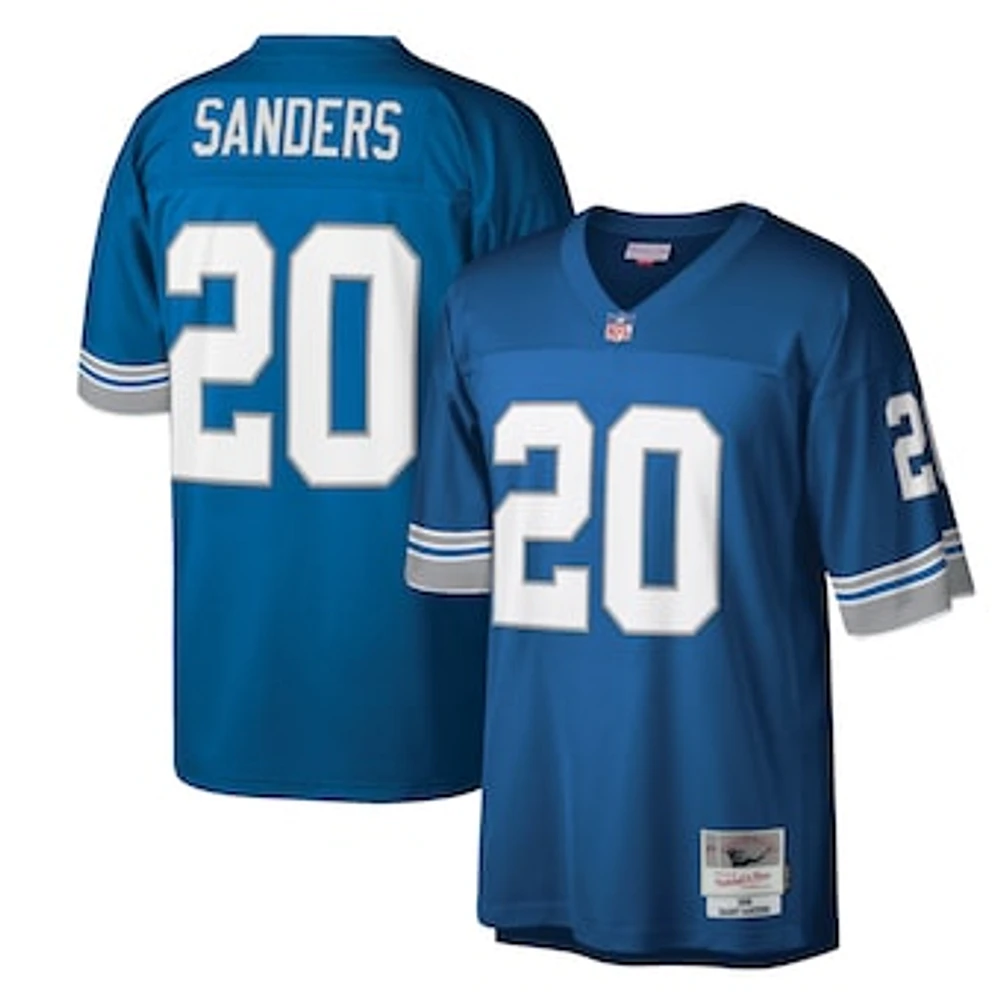Men's Mitchell & Ness Barry Sanders Blue Detroit Lions Legacy Replica Jersey