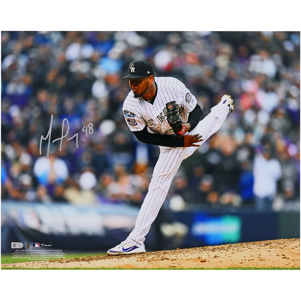 German Marquez Colorado Rockies Autographed 16" x 20" Pitching Photograph