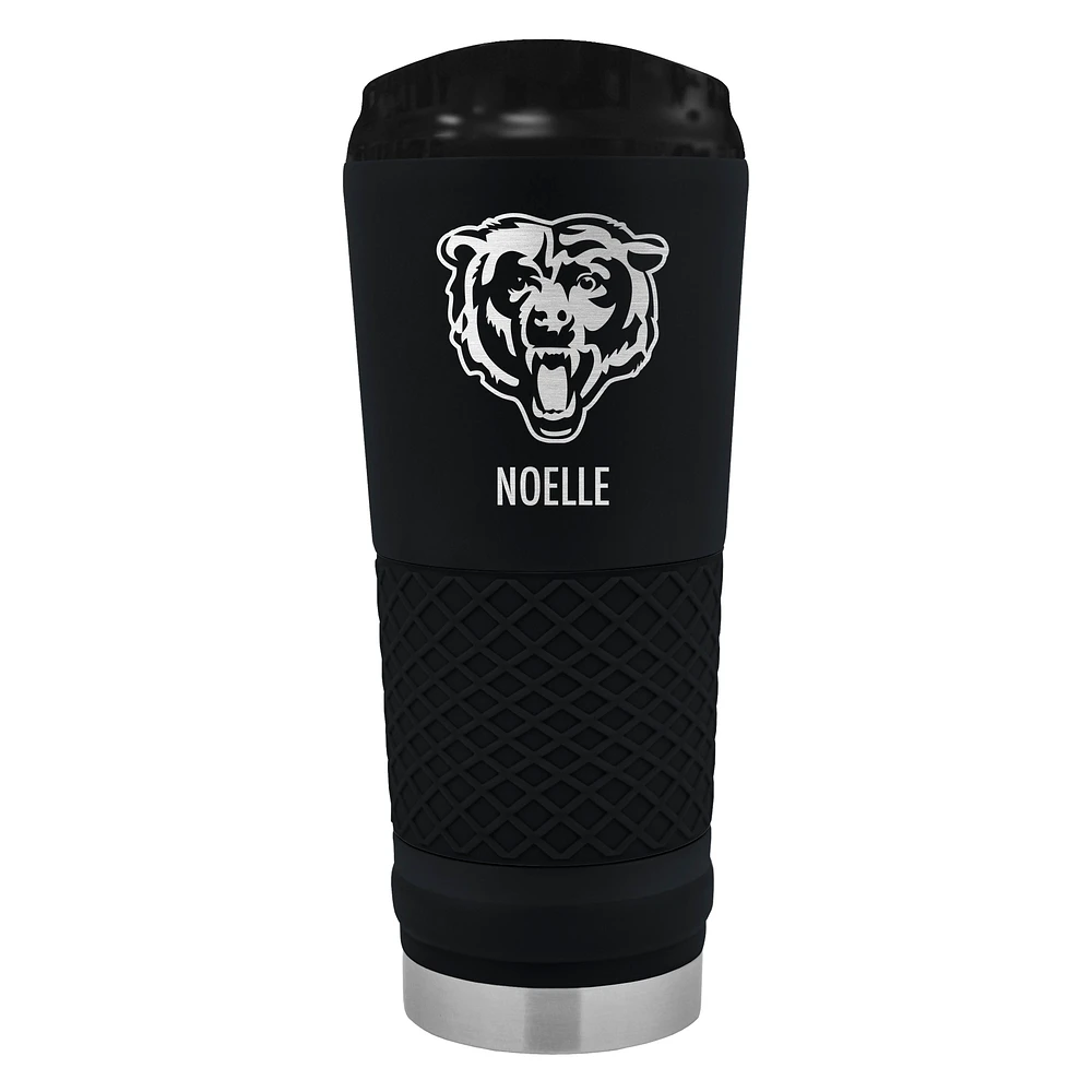 Black Chicago Bears 24oz. Personalized Stealth Draft Tumbler
