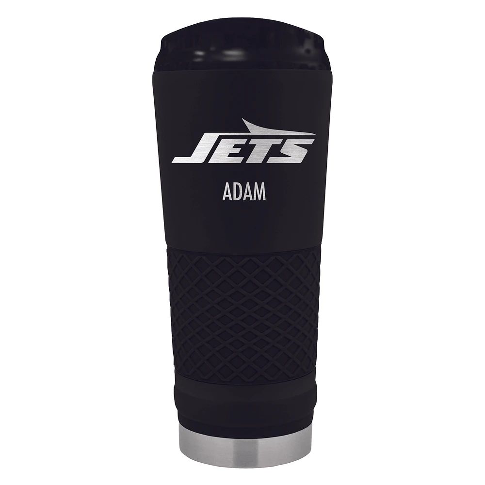Black New York Jets 24oz. Personalized Stealth Draft Tumbler
