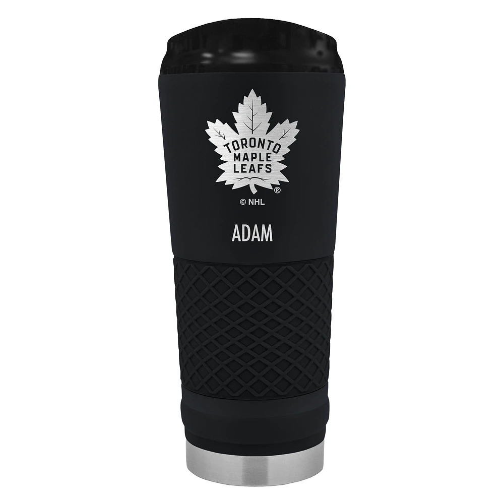 Black Toronto Maple Leafs 24oz. Personalized Stealth Draft Tumbler