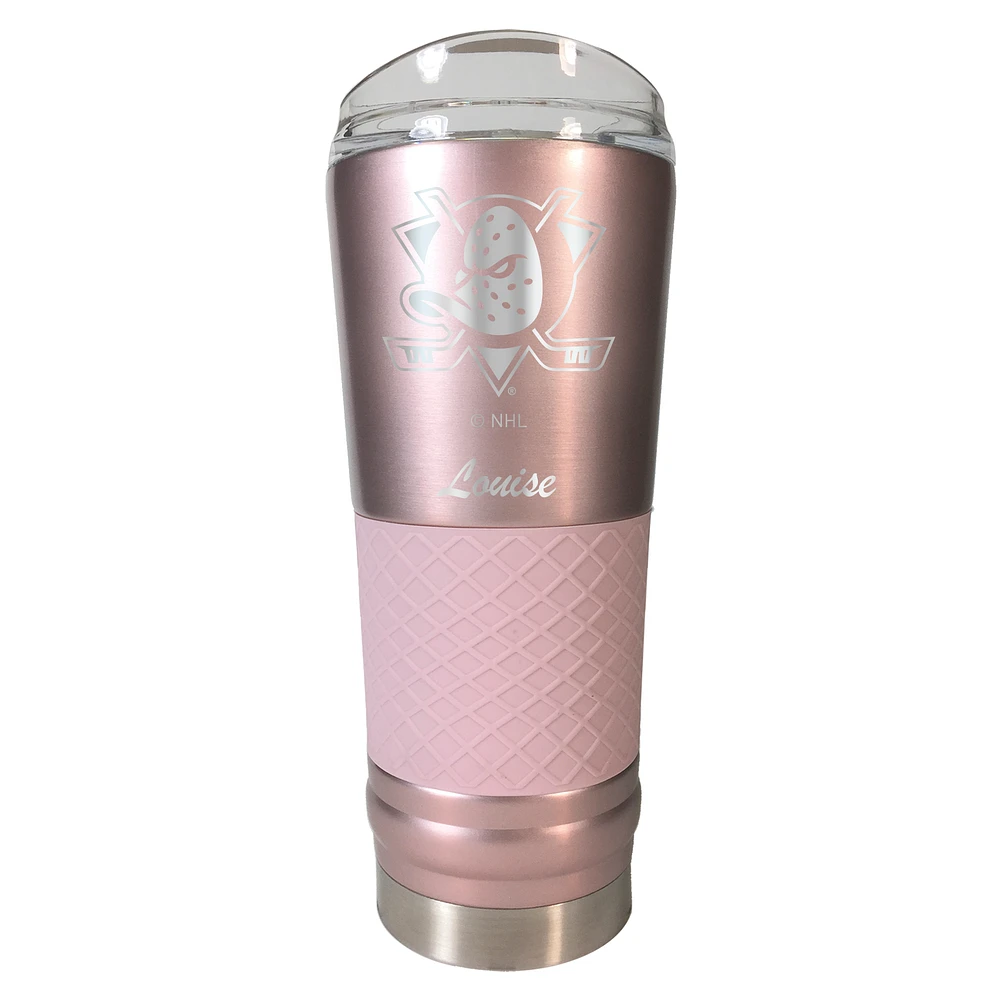 Anaheim Ducks 24oz. Personalized Rose Gold Draft Tumbler