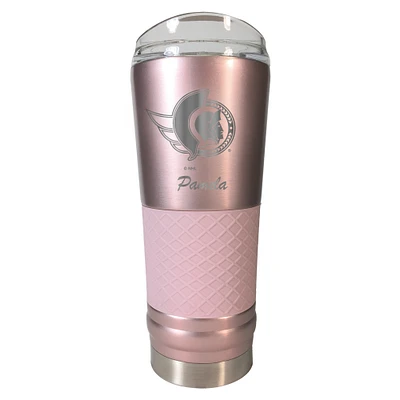 Ottawa Senators 24oz. Personalized Rose Gold Draft Tumbler