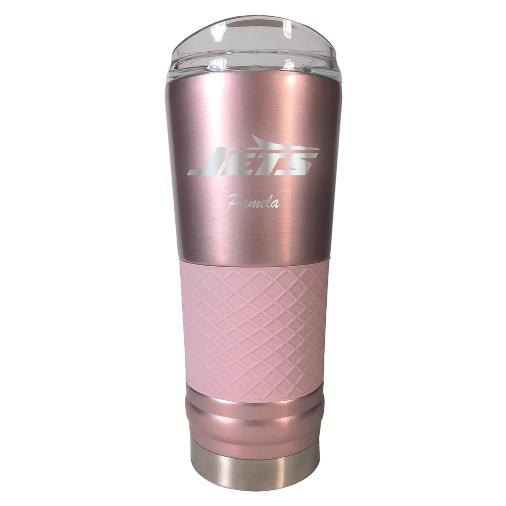 New York Jets 24oz. Personalized Rose Gold Draft Tumbler