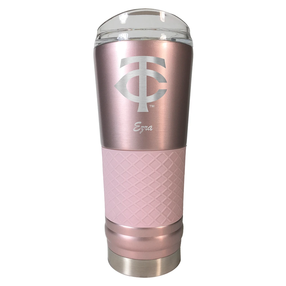 Minnesota Twins 24oz. Personalized Rose Gold Draft Tumbler