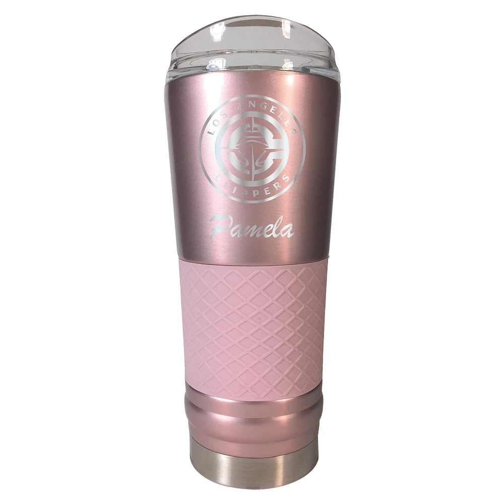 LA Clippers 24oz. Personalized Rose Gold Draft Tumbler