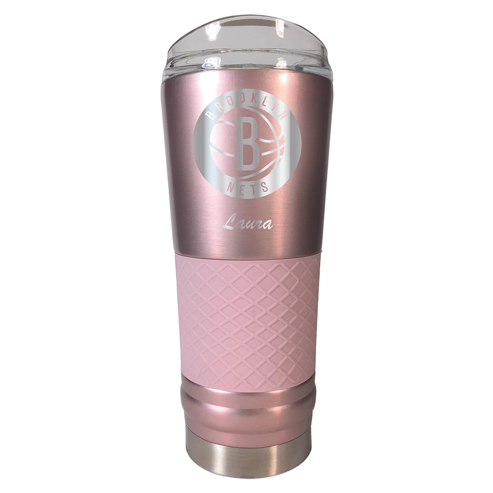 Brooklyn Nets 24oz. Personalized Rose Gold Draft Tumbler