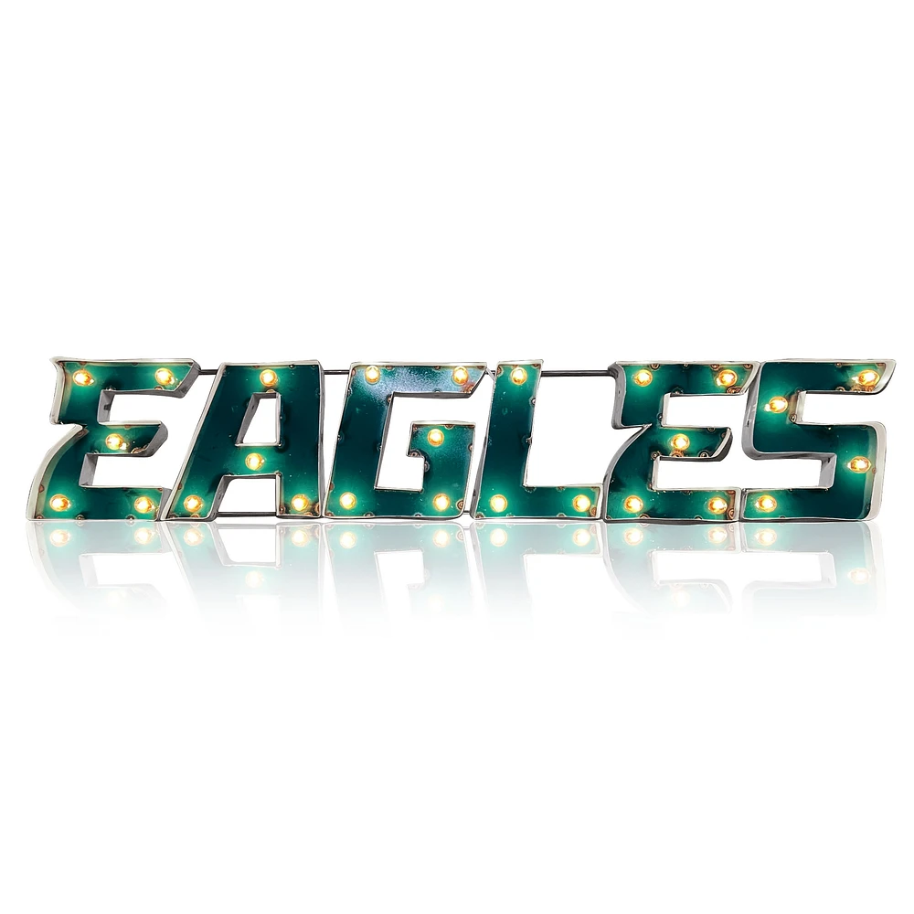 Imperial Philadelphia Eagles 46'' x 15.5'' Lighted Recycled Metal Sign