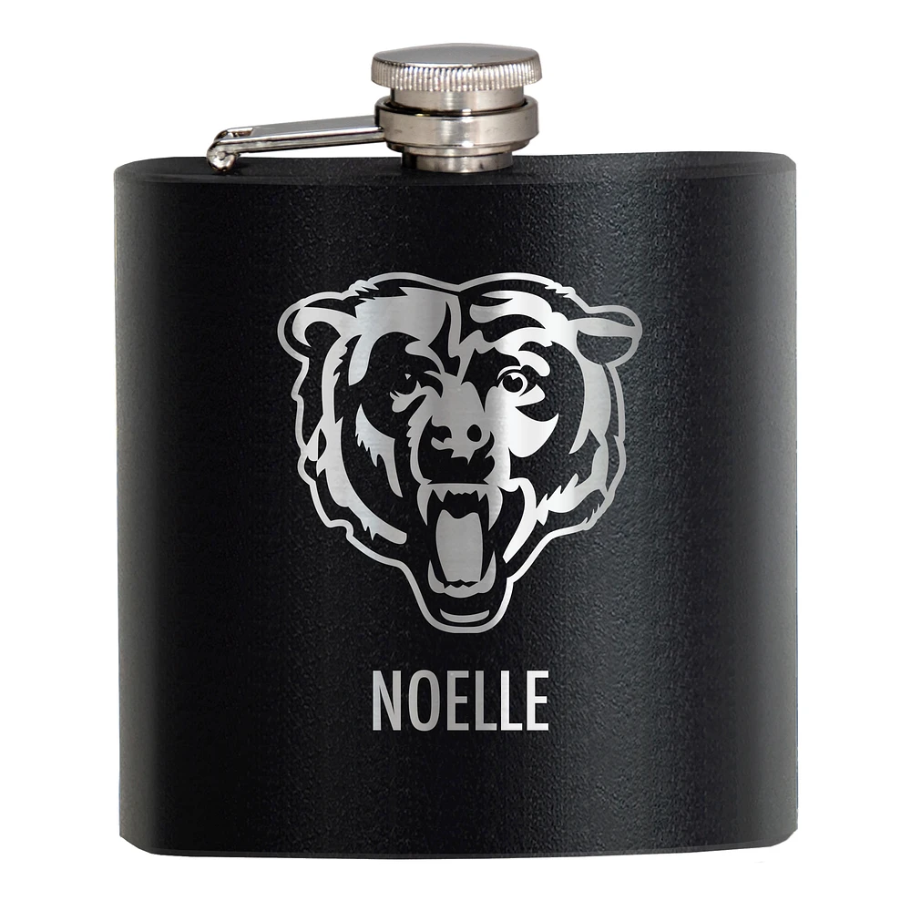 Black Chicago Bears 6oz. Personalized Stealth Hip Flask
