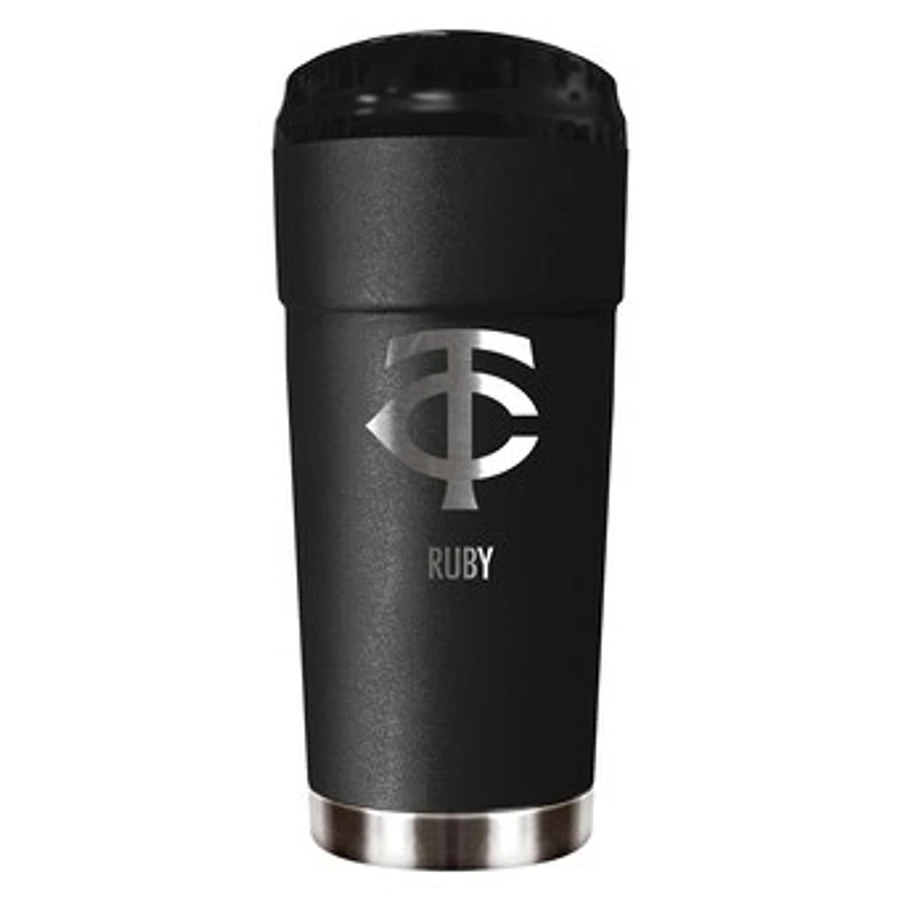 Black Minnesota Twins 24oz. Personalized Stealth Travel Tumbler