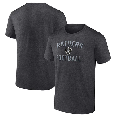 Men's Fanatics Heather Charcoal Las Vegas Raiders Victory Arch T-Shirt