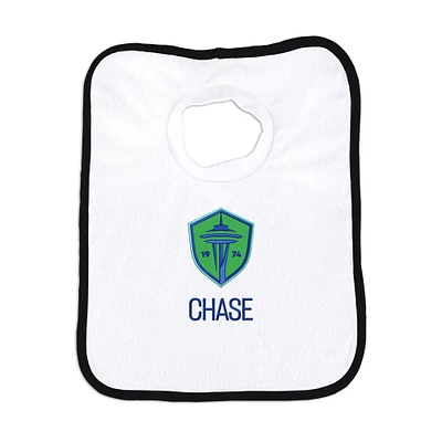 Infant White Seattle Sounders FC Personalized Bib