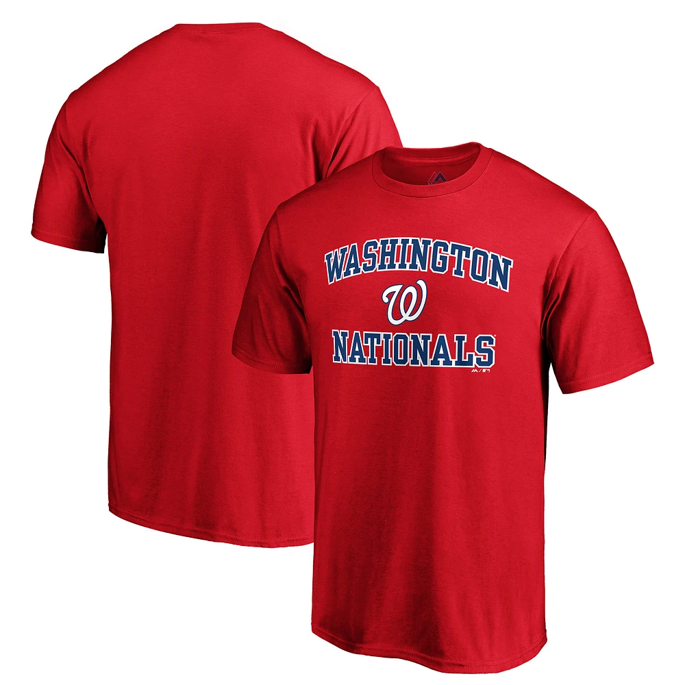 Men's Majestic Red Washington Nationals Heart & Soul T-Shirt