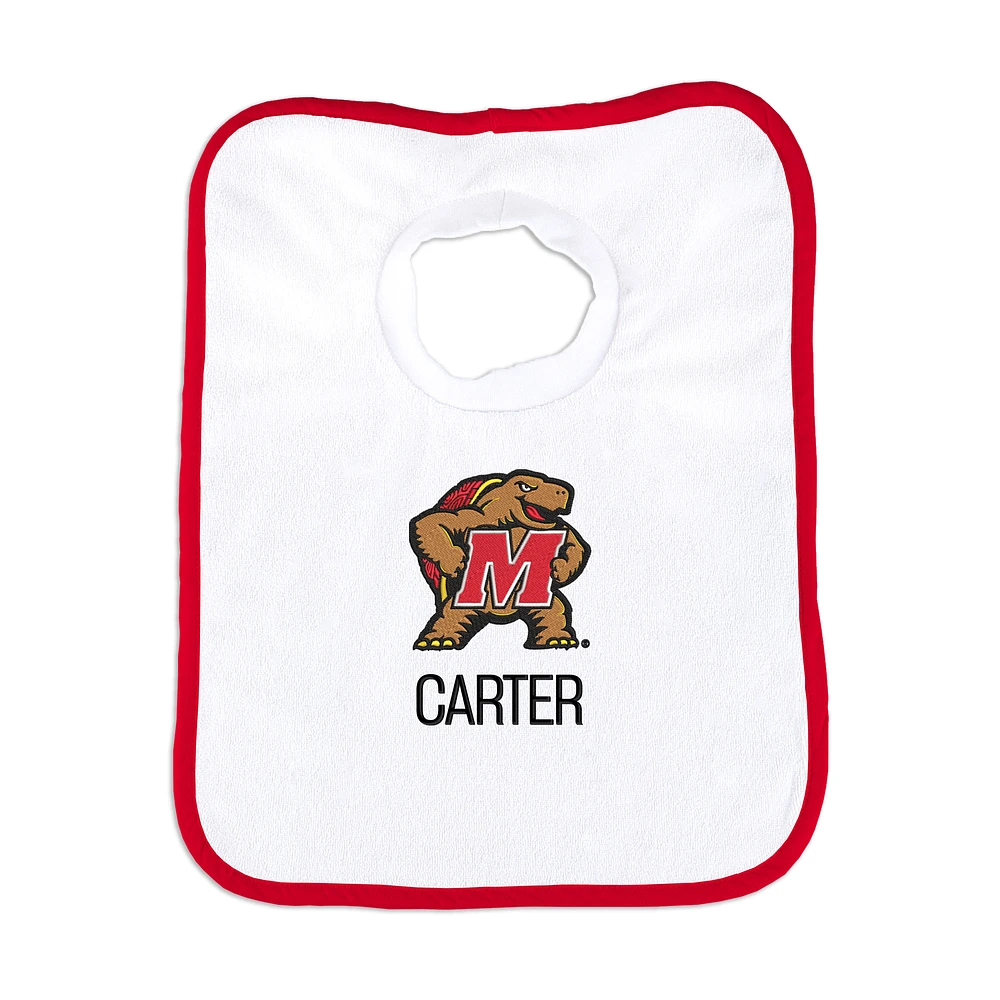 Newborn & Infant Maryland Terrapins Personalized Bib