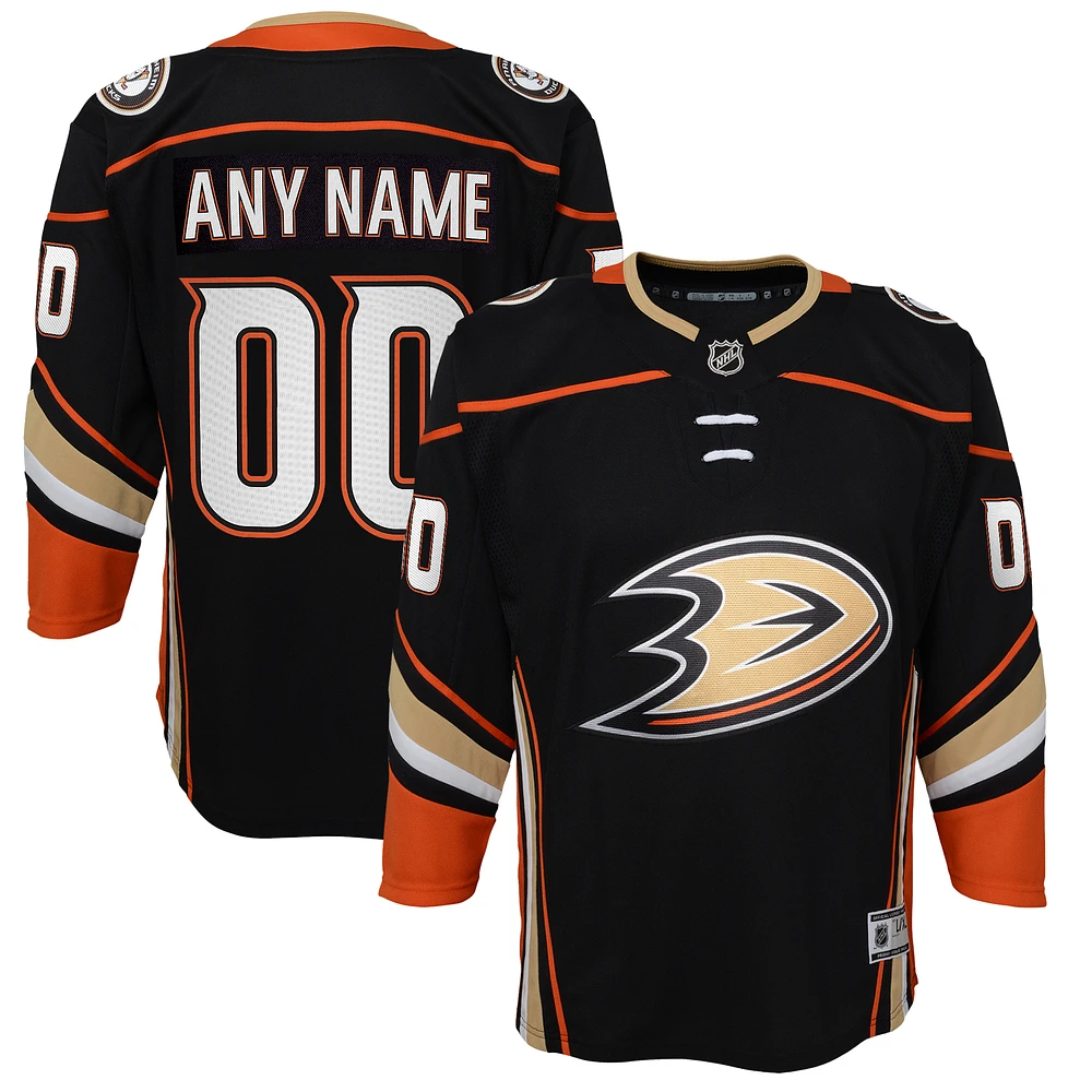 Youth Black Anaheim Ducks Home Premier Custom Jersey