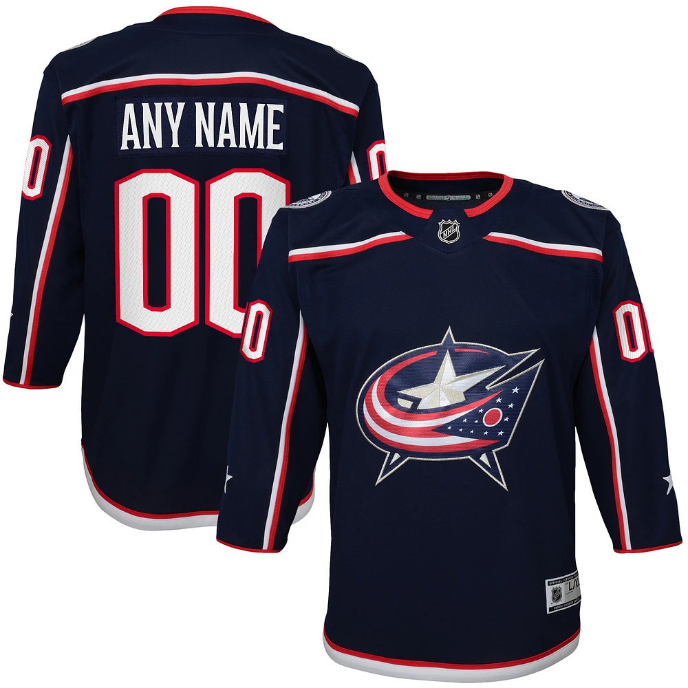 Youth Navy Columbus Blue Jackets Home Premier Custom Jersey