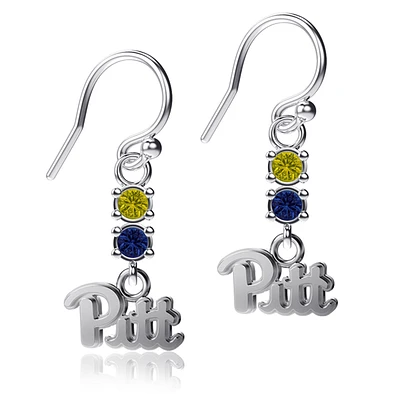 Dayna Designs Pitt Panthers Dangle Crystal Earrings