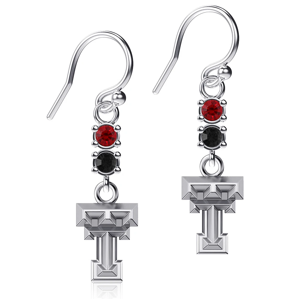 Dayna Designs Texas Tech Red Raiders Dangle Crystal Earrings
