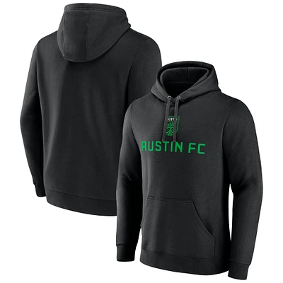 Men's Black Austin FC Shielded Logo Pullover Hoodie