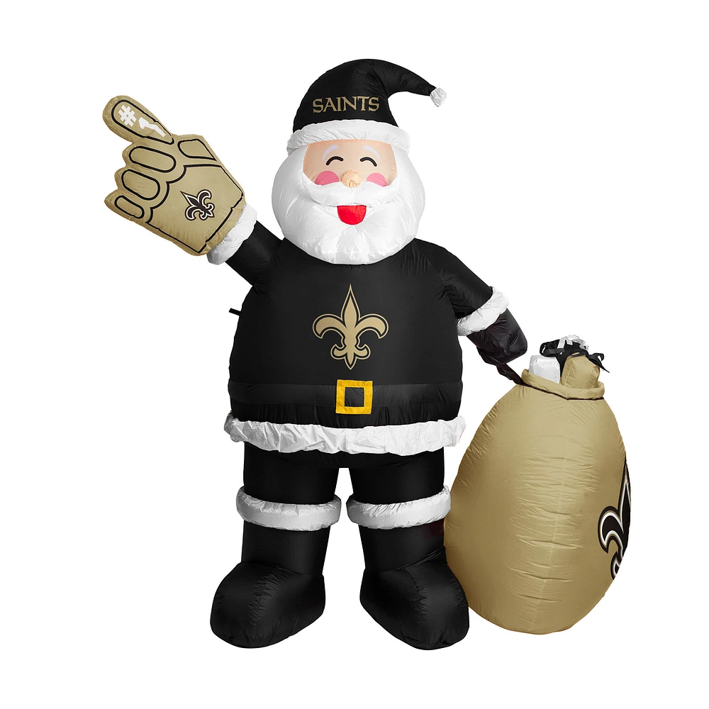 New Orleans Saints 7' Inflatable Santa