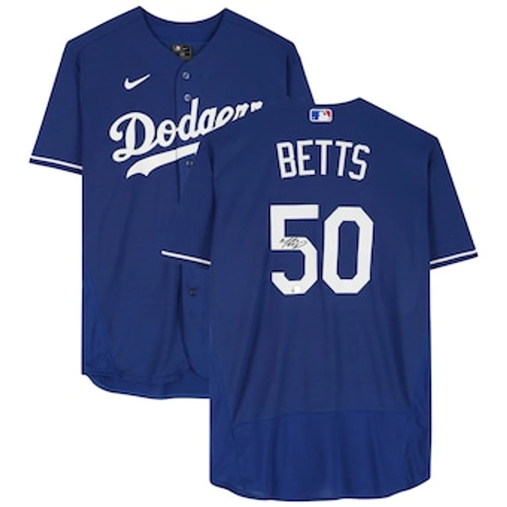 Mookie Betts Los Angeles Dodgers Autographed Blue Nike Authentic Jersey