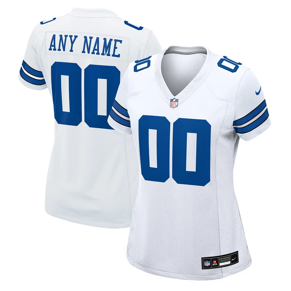 Women's Nike White Dallas Cowboys Custom Game Jersey