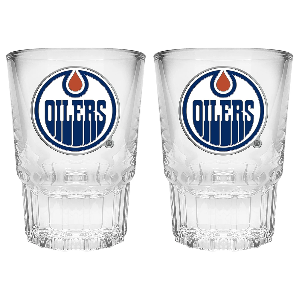 Edmonton Oilers 2-Piece Prism Shot Glass Set