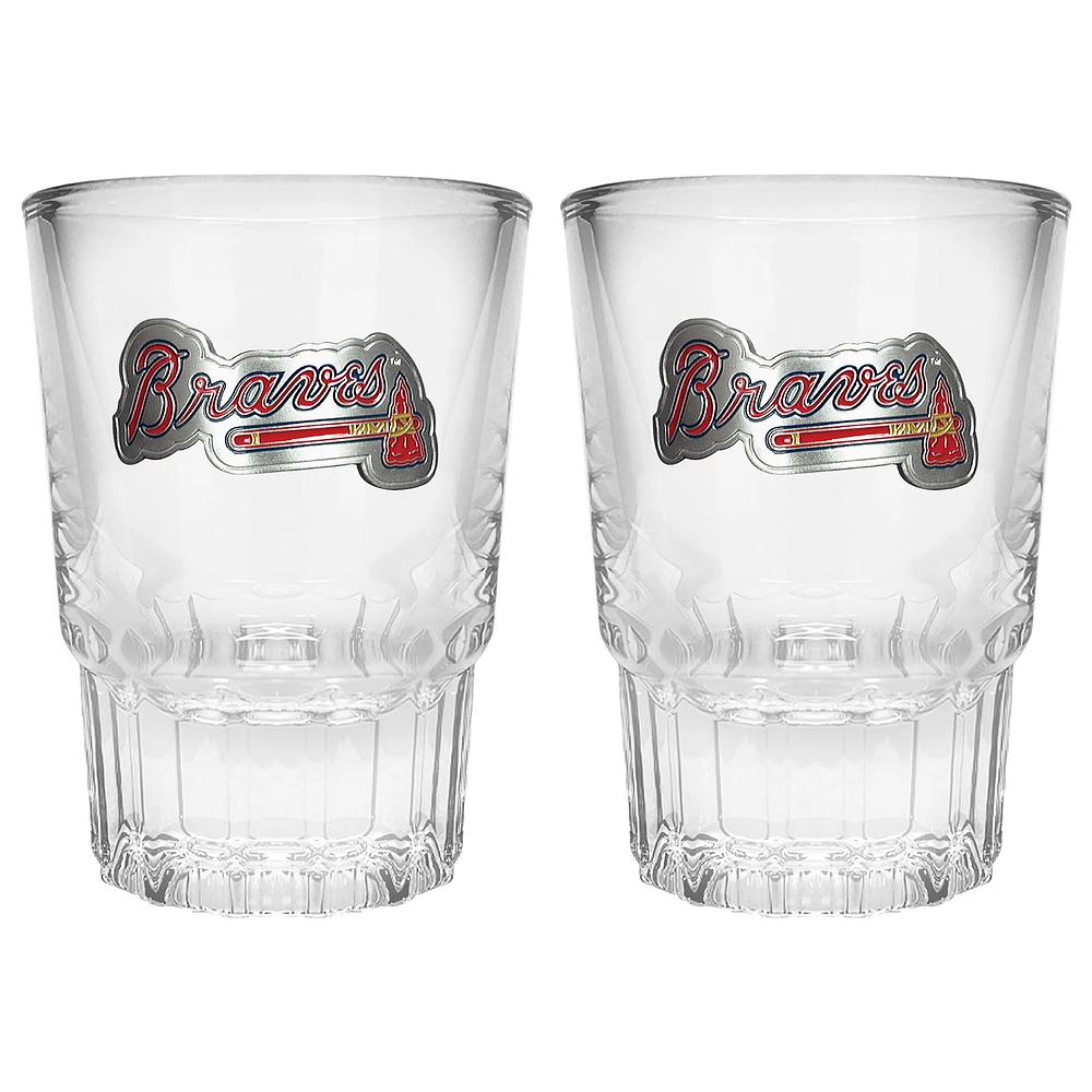Atlanta Braves 2-Piece Prism Shot Glass Set