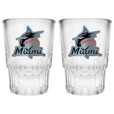 Miami Marlins 2-Piece Prism Shot Glass Set