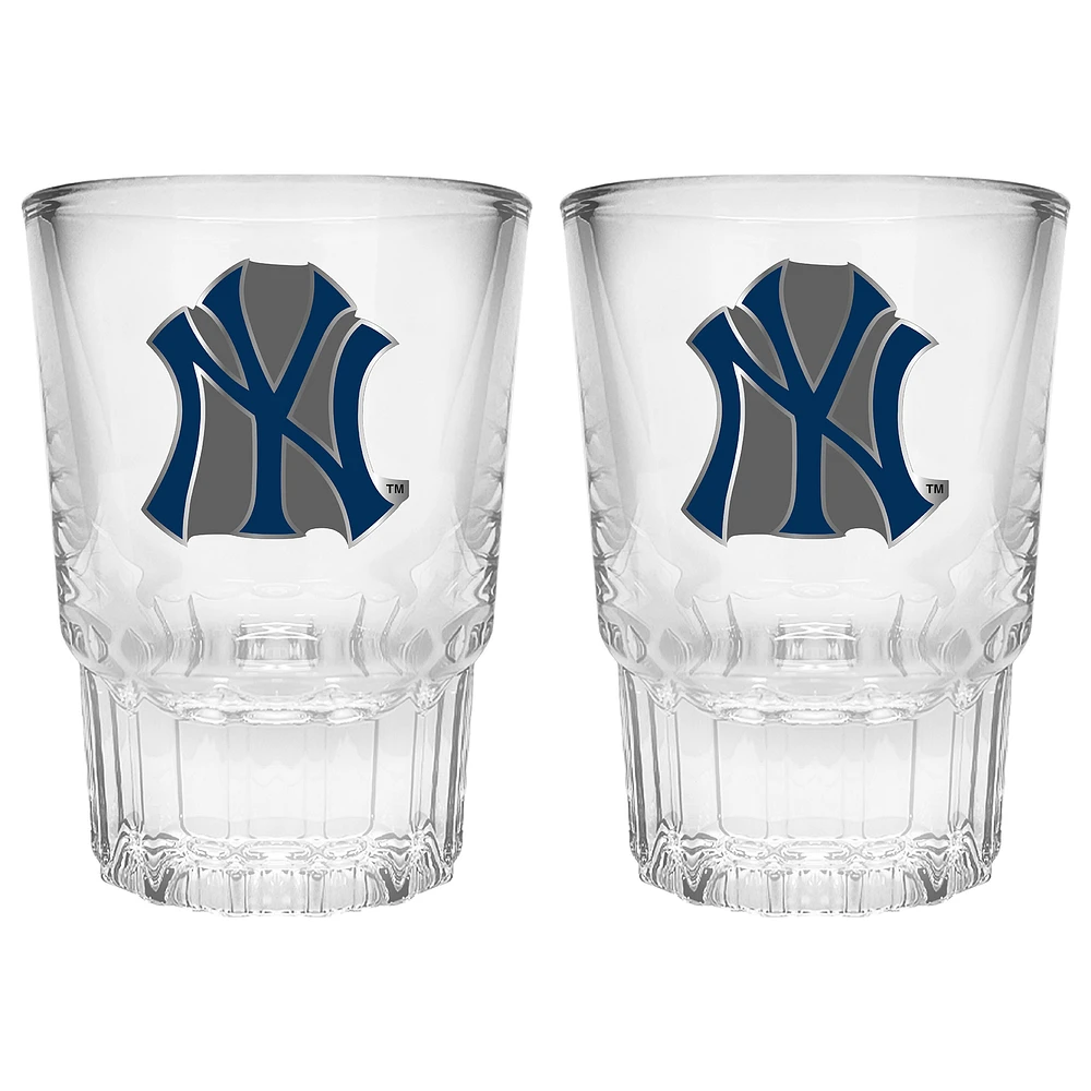 New York Yankees 2-Piece Prism Shot Glass Set