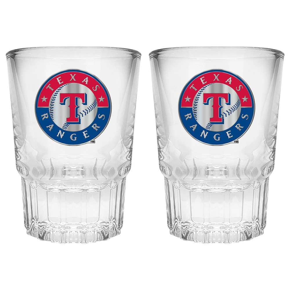 Texas Rangers 2-Piece Prism Shot Glass Set