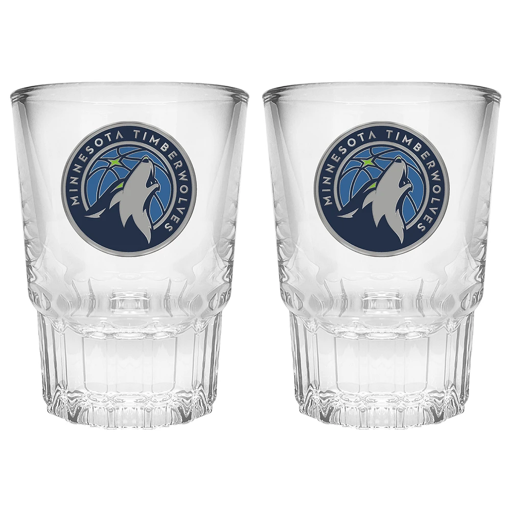 Minnesota Timberwolves 2-Piece Prism Shot Glass Set
