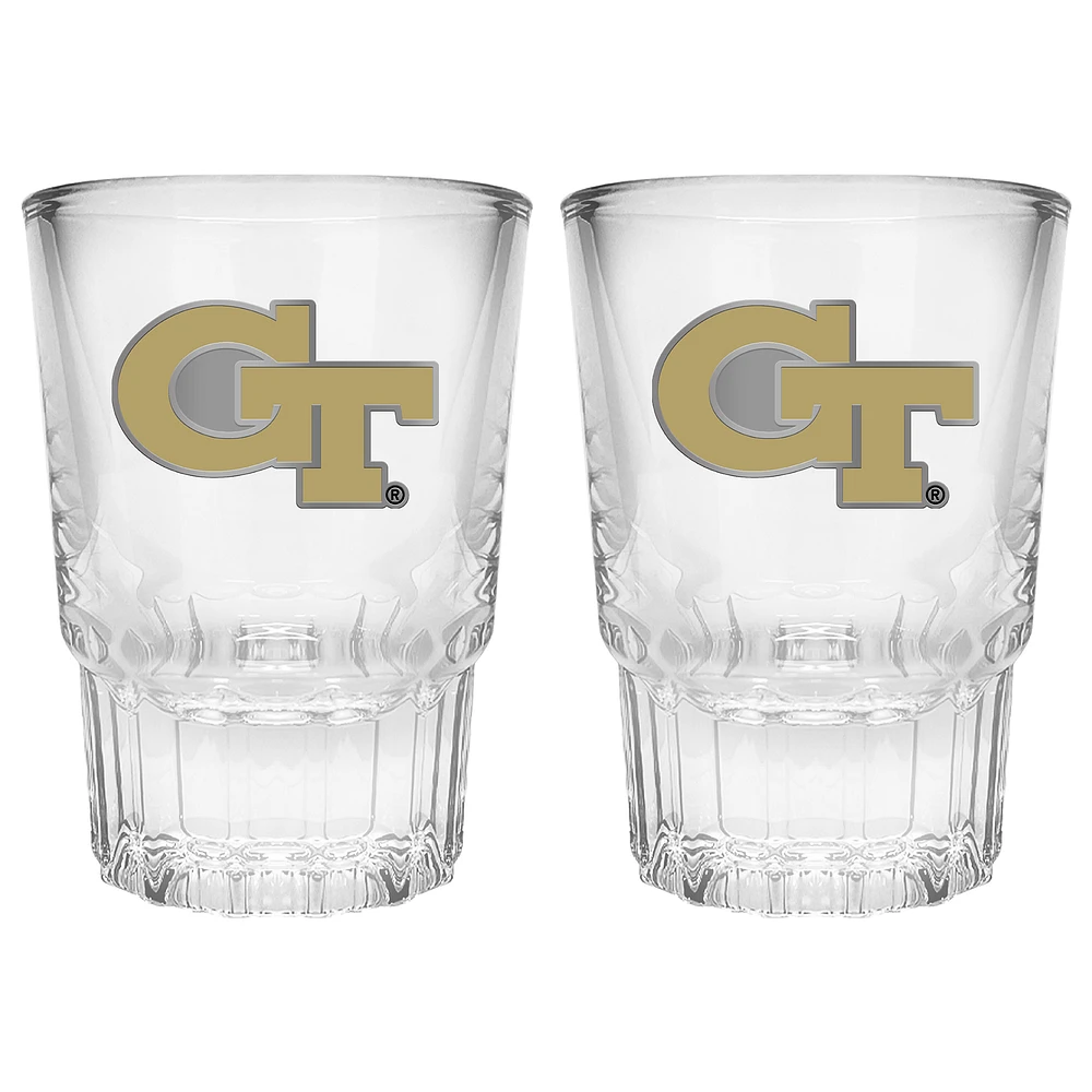 Georgia Tech Yellow Jackets 2-Piece Prism Shot Glass Set