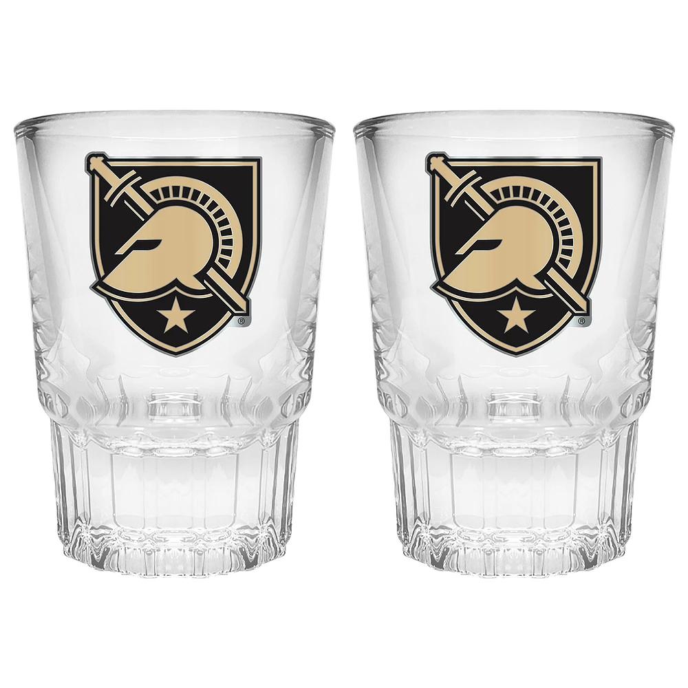 Army Black Knights 2-Piece Prism Shot Glass Set