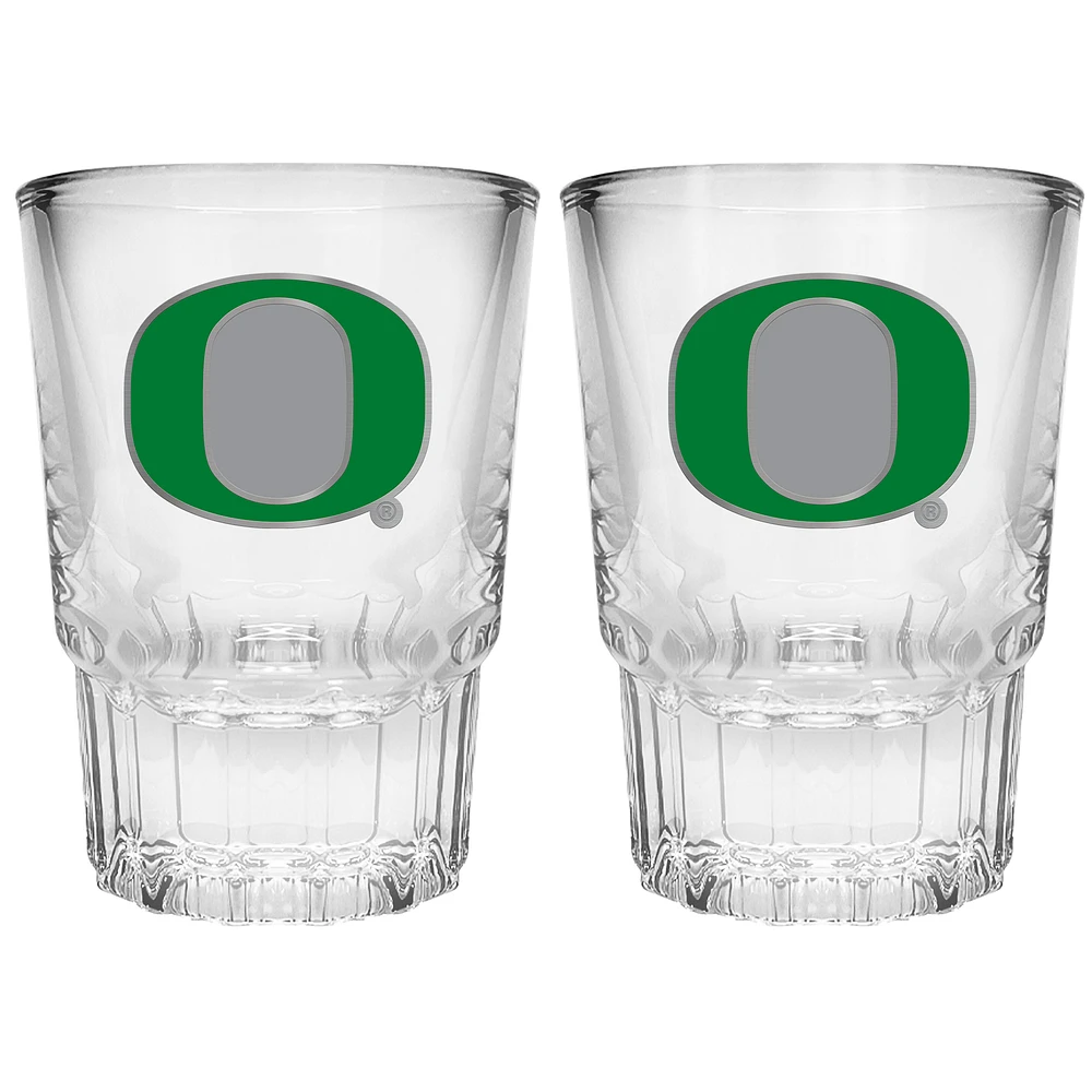 Oregon Ducks 2-Piece Prism Shot Glass Set