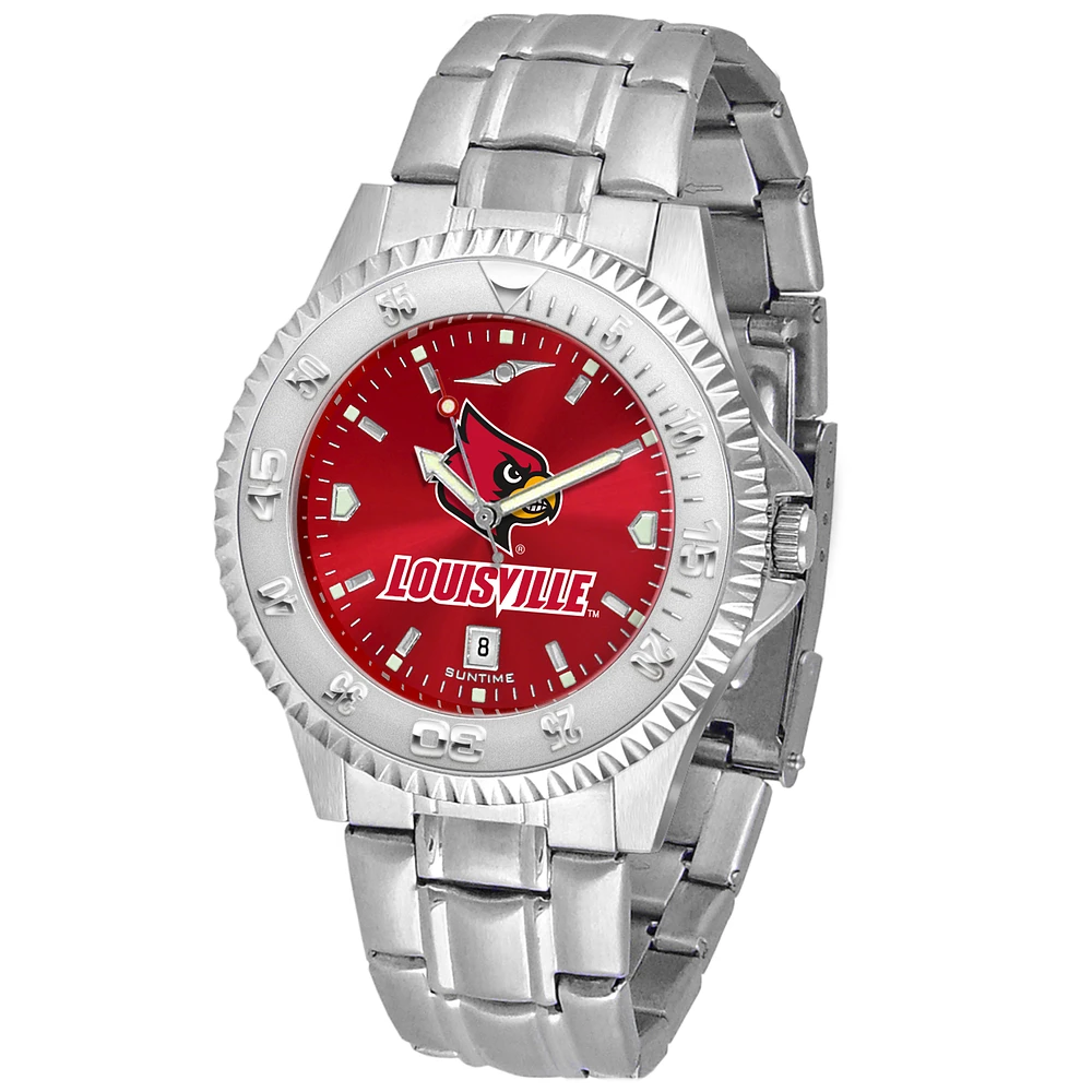 Red Louisville Cardinals Competitor Steel AnoChrome Watch