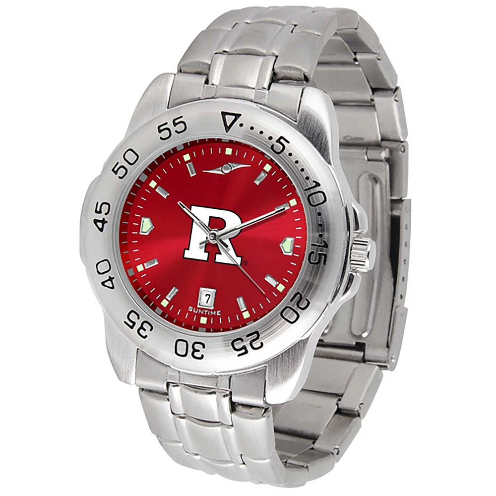 Scarlet Rutgers Scarlet Knights Sport Steel AnoChrome Watch