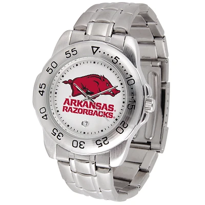 White Arkansas Razorbacks Sport Steel Watch