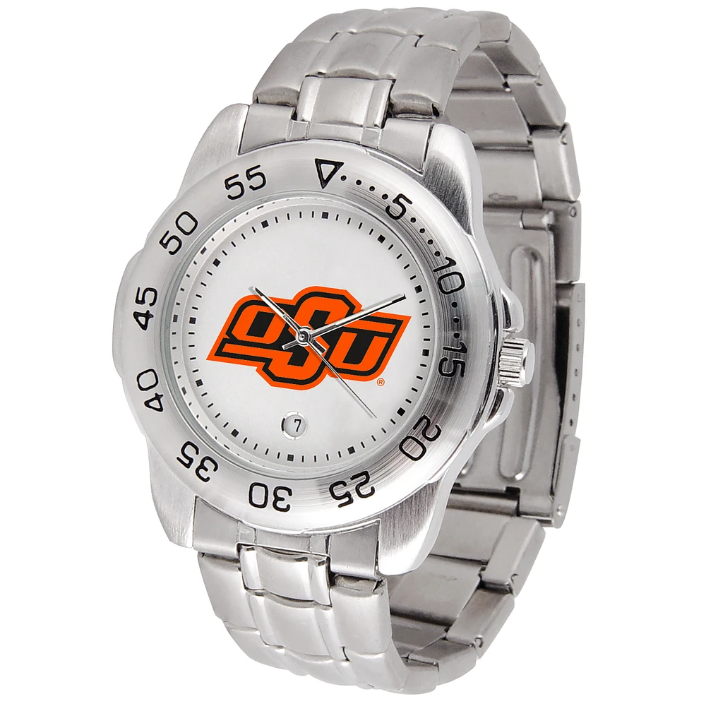 White Oklahoma State Cowboys Sport Steel Watch