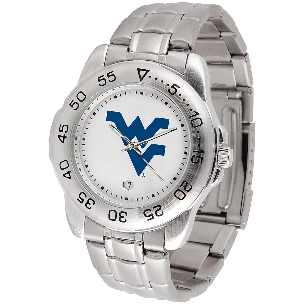 White West Virginia Mountaineers Sport Steel Watch