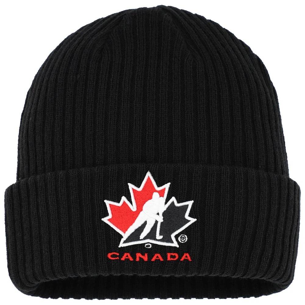 Men's Fanatics Black Hockey Canada Core Primary Logo Cuffed Knit Hat