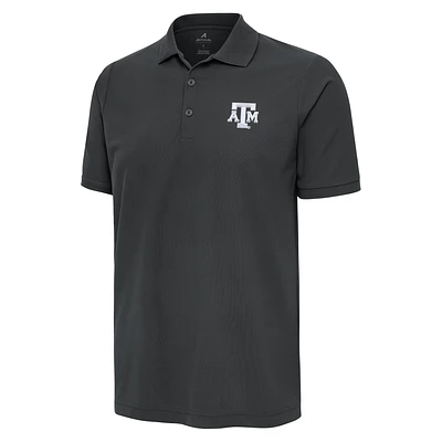 Men's Antigua Anthracite Texas A&M Aggies Legacy Pique Polo